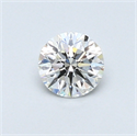 0.40 Carats, Round Diamond with Excellent Cut, F Color, SI1 Clarity and Certified by GIA