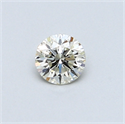 0.32 Carats, Round Diamond with Excellent Cut, I Color, IF Clarity and Certified by EGL