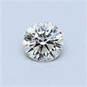 0.43 Carats, Round Diamond with Excellent Cut, H Color, VVS1 Clarity and Certified by EGL