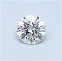 0.40 Carats, Round Diamond with Excellent Cut, G Color, SI1 Clarity and Certified by GIA