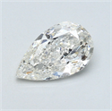 1.00 Carats, Pear Diamond with  Cut, I Color, SI2 Clarity and Certified by GIA