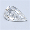 0.91 Carats, Pear Diamond with  Cut, E Color, I1 Clarity and Certified by GIA