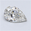 0.91 Carats, Pear Diamond with  Cut, G Color, SI2 Clarity and Certified by GIA