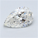 1.07 Carats, Pear Diamond with  Cut, I Color, I1 Clarity and Certified by GIA