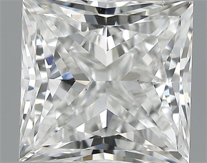 1.84 Carats, Princess Diamond with  Cut, G Color, VS2 Clarity and Certified by GIA