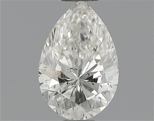 0.52 Carats, Pear Diamond with  Cut, H Color, I1 Clarity and Certified by GIA