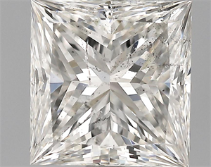 2.01 Carats, Princess Diamond with  Cut, I Color, SI2 Clarity and Certified by GIA