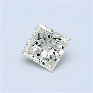 0.40 Carats, Princess Diamond with  Cut, H Color, VVS1 Clarity and Certified by EGL