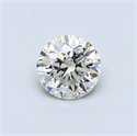 0.51 Carats, Round Diamond with Very Good Cut, H Color, SI1 Clarity and Certified by EGL