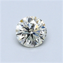 0.59 Carats, Round Diamond with Excellent Cut, H Color, SI1 Clarity and Certified by EGL