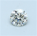 0.52 Carats, Round Diamond with Excellent Cut, G Color, SI1 Clarity and Certified by EGL