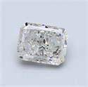 0.72 Carats, Radiant Diamond with  Cut, F Color, SI3 Clarity and Certified by EGL