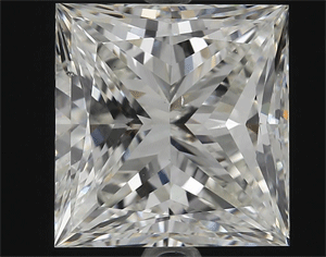 3.59 Carats, Princess Diamond with  Cut, H Color, VS2 Clarity and Certified by GIA