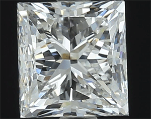 1.50 Carats, Princess Diamond with  Cut, F Color, VVS1 Clarity and Certified by GIA