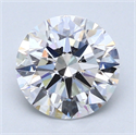 1.56 Carats, Round Diamond with Excellent Cut, D Color, VS2 Clarity and Certified by GIA