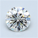 1.25 Carats, Round Diamond with Excellent Cut, H Color, VVS1 Clarity and Certified by GIA