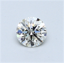 0.51 Carats, Round Diamond with Excellent Cut, K Color, SI1 Clarity and Certified by GIA