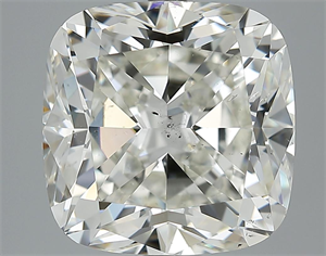 8.05 Carats, Cushion Diamond with  Cut, K Color, SI2 Clarity and Certified by GIA