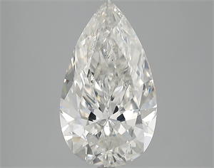 5.02 Carats, Pear Diamond with  Cut, H Color, SI1 Clarity and Certified by GIA