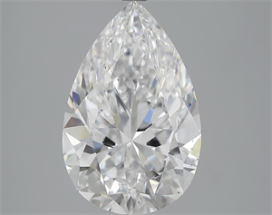 5.02 Carats, Pear Diamond with  Cut, D Color, VS2 Clarity and Certified by GIA
