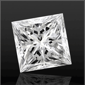 1.56 Carats, Princess Diamond with  Cut, F Color, SI2 Clarity and Certified by GIA
