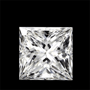 2.04 Carats, Princess Diamond with  Cut, E Color, SI1 Clarity and Certified by GIA