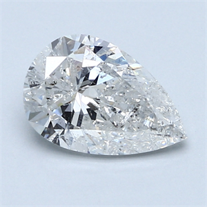 1.51 Carats, Pear Diamond with  Cut, E Color, SI2 Clarity and Certified by EGL