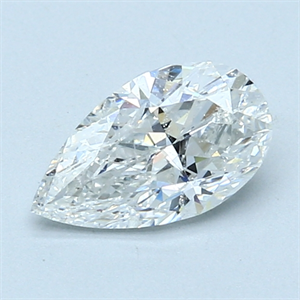 Picture of 1.00 Carats, Pear Diamond with  Cut, D Color, SI2 Clarity and Certified by EGL