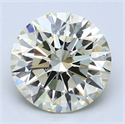 2.37 Carats, Round Diamond with Excellent Cut, K Color, VVS1 Clarity and Certified by EGL