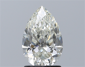 Picture of Natural Diamond 1.51 Carats, Pear with  Cut, H Color, IF Clarity and Certified by IGI