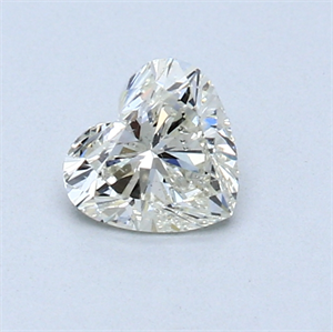 0.50 Carats, Heart Diamond with  Cut, H Color, VS2 Clarity and Certified by EGL