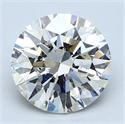 2.20 Carats, Round Diamond with Excellent Cut, I Color, SI2 Clarity and Certified by GIA