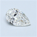 0.60 Carats, Pear Diamond with  Cut, F Color, VVS2 Clarity and Certified by GIA