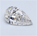 1.08 Carats, Pear Diamond with  Cut, H Color, SI1 Clarity and Certified by GIA