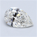 1.00 Carats, Pear Diamond with  Cut, G Color, I1 Clarity and Certified by GIA