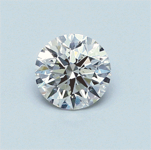 0.60 Carats, Round Diamond with Excellent Cut, I Color, VS2 Clarity and Certified by EGL