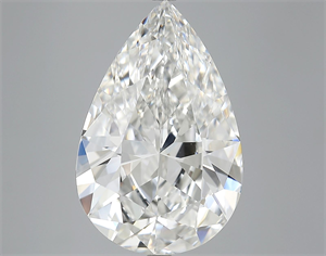 8.08 Carats, Pear Diamond with  Cut, G Color, VVS1 Clarity and Certified by GIA
