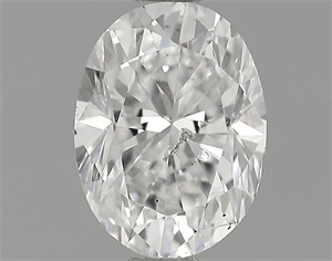 0.76 Carats, Oval Diamond with  Cut, D Color, SI1 Clarity and Certified by EGL