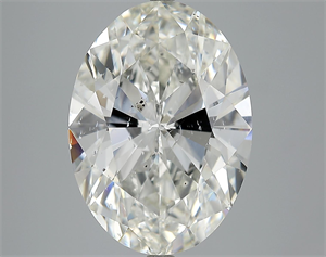 10.04 Carats, Oval Diamond with  Cut, J Color, SI2 Clarity and Certified by GIA