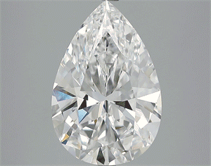 5.03 Carats, Pear Diamond with  Cut, E Color, VS2 Clarity and Certified by GIA
