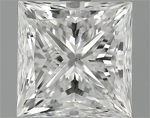 1.70 Carats, Princess Diamond with  Cut, D Color, SI1 Clarity and Certified by GIA