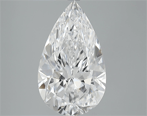 5.01 Carats, Pear Diamond with  Cut, D Color, VS1 Clarity and Certified by GIA
