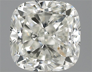 0.93 Carats, Cushion Diamond with  Cut, J Color, SI2 Clarity and Certified by GIA