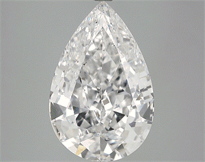 5.02 Carats, Pear Diamond with  Cut, D Color, SI2 Clarity and Certified by GIA
