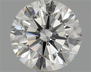 2.00 Carats, Round Diamond with Excellent Cut, H Color, SI2 Clarity and Certified by GIA