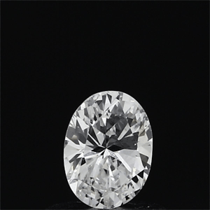 0.43 Carats, Oval Diamond with  Cut, D Color, VVS2 Clarity and Certified by GIA