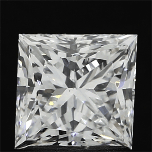 1.71 Carats, Princess Diamond with  Cut, F Color, SI1 Clarity and Certified by GIA