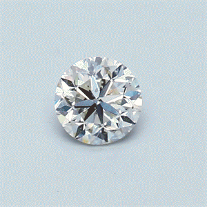 0.30 Carats, Round Diamond with Very Good Cut, G Color, VS2 Clarity and Certified by EGL
