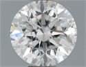 0.58 Carats, Round Diamond with Very Good Cut, F Color, SI2 Clarity and Certified by EGL