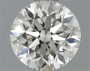 0.50 Carats, Round Diamond with Very Good Cut, H Color, VVS2 Clarity and Certified by EGL